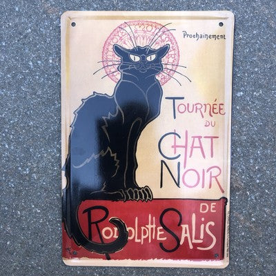 tournee du chat noir Metal Sign