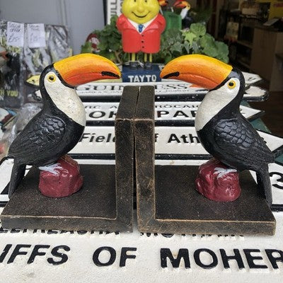 Guinness Toucan Cast Iron Bookends