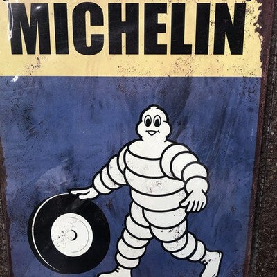 Michelin Man Metal Sign