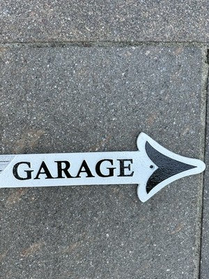 Mini Garage Arrow Cast Iron Sign