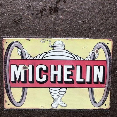 Michelin Man Metal Sign