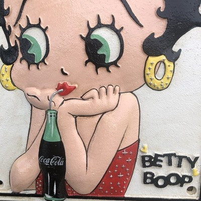 Betty Boop Coca Cola Cast Iron Sign