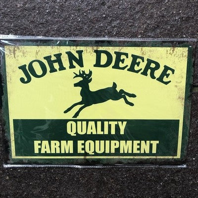John Deere Quality Farm Equipment Metal Sign