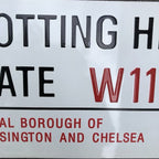 Notting Hill Gate Enamel Sign
