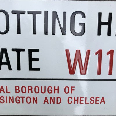 Notting Hill Gate Enamel Sign