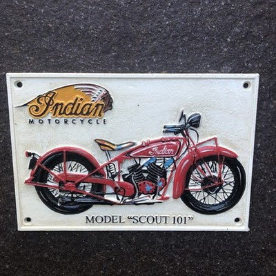 Indian Motorcycle Cast Iron Sign