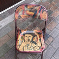 Folding Metal Chair 60s Vibes Road Trip Theme Hand painted