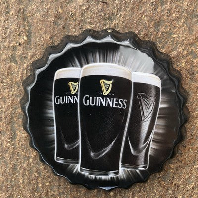 Metal Beer Top Bottle Lids Assorted Set Of Three