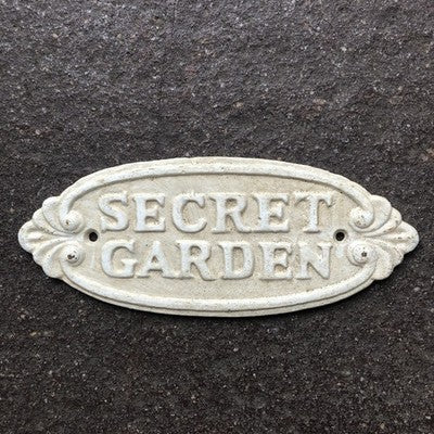 Secret Garden Cast Iron Sign