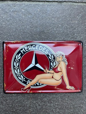Mercedes Metal Sign