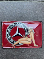 Mercedes Metal Sign