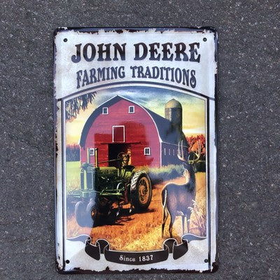 John Deere Farming Traditions Metal Sign