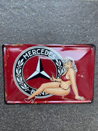Mercedes Metal Sign
