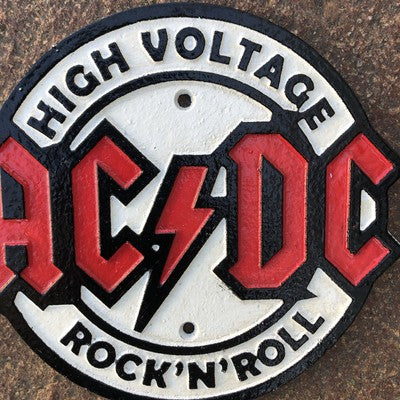 AC/DC Cast Iron Sign