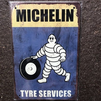 Michelin Man Metal Sign