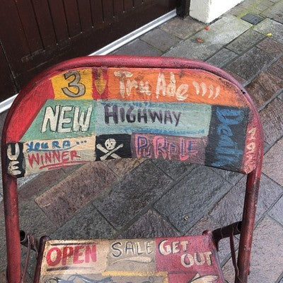 Folding Metal Chair Fun Fair Theme Hand painted