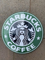 Starbucks 40 Cms Domed Metal Sign
