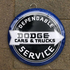 Dodge Cars & Trucks 40 Cms Dome Metal Sign
