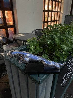 Jaguar Aluminium Leaping Figure On Base