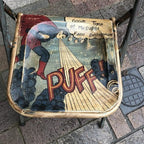 Folding Metal Chair Puff Theme Hand Painted