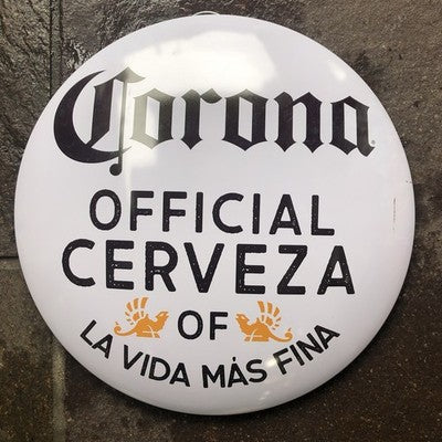 Corona Official Cerveza 40 Cms Domed Metal Sign