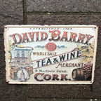 David Barry Tea& Wine Merchant Metal Sign
