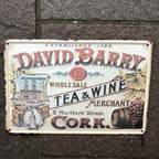 David Barry Tea& Wine Merchant Metal Sign