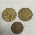 Three GB Victorian Brass Gaming Counters