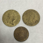 Three GB Victorian Brass Gaming Counters
