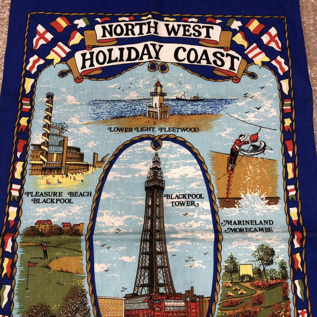 North West Holiday Coast Vintage Tea Towel 