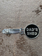 Dads Shed Polished Aluminium And Black Enamel Paint Key Rack
