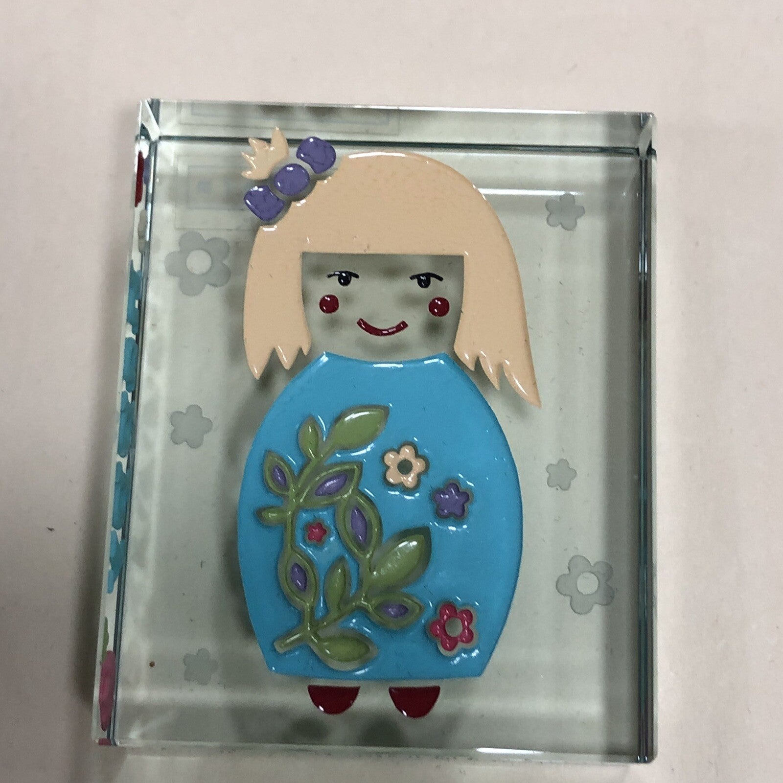 Spaceform Happy Lady Glass Block Overseas Post Available