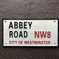 Abbey Road Cast Iron Sign 