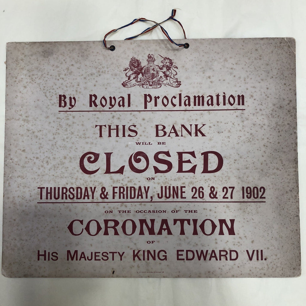 Bank Notification Antique Sign RARE!!!!