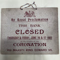 Bank Notification Antique Sign RARE!!!!