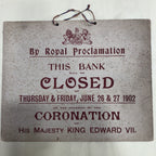 Bank Notification Antique Sign RARE!!!!
