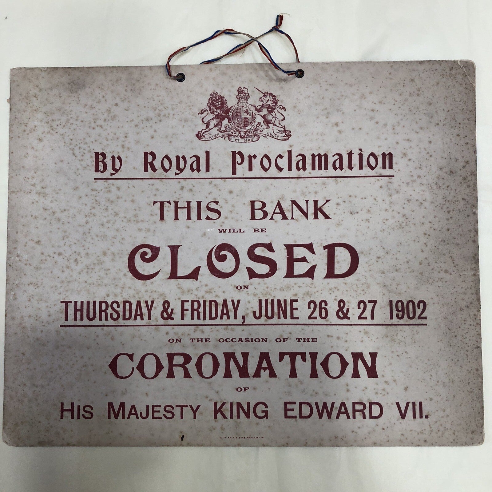 Bank Notification Antique Sign RARE!!!!