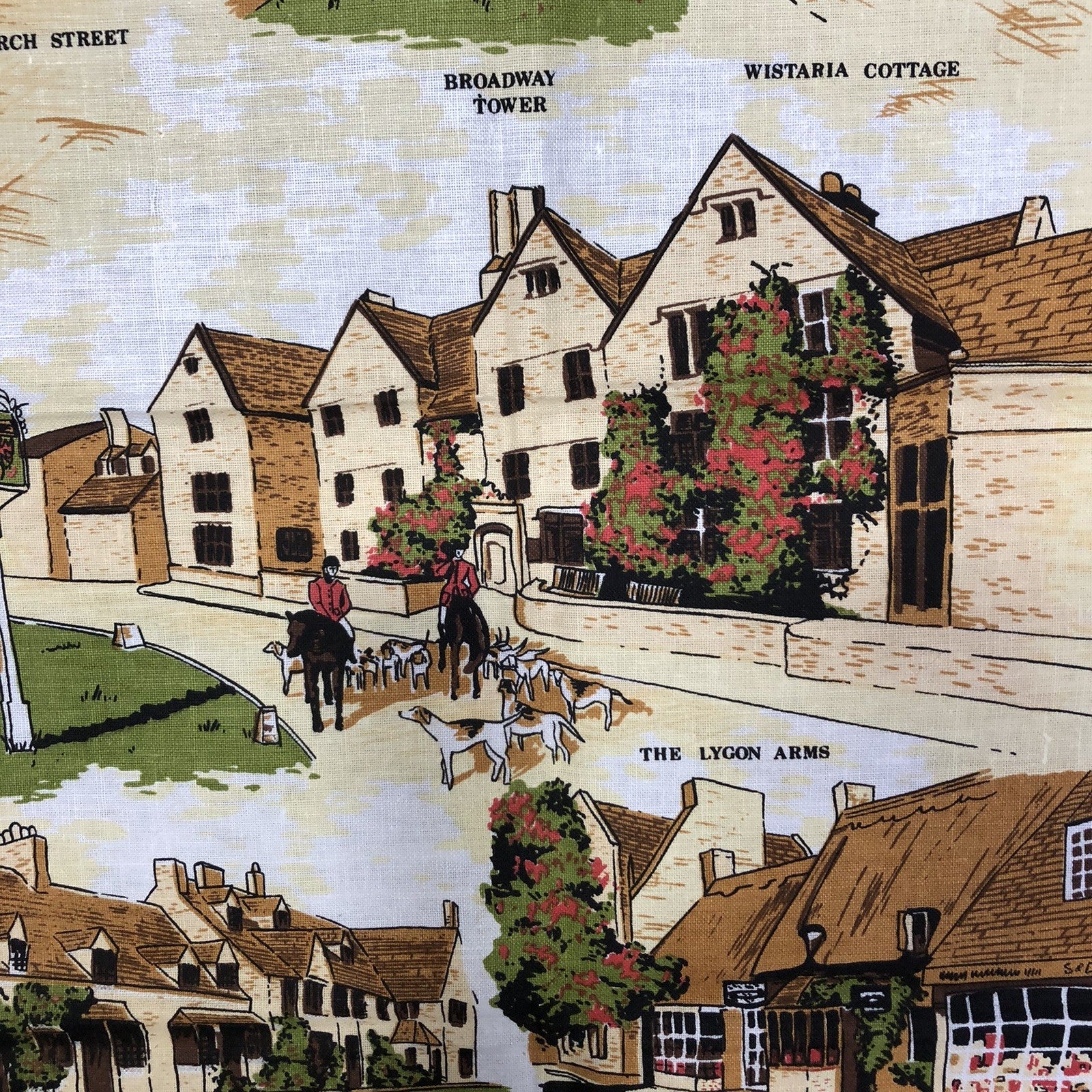 In The Cotswolds Broadway Vintage Tea towel 