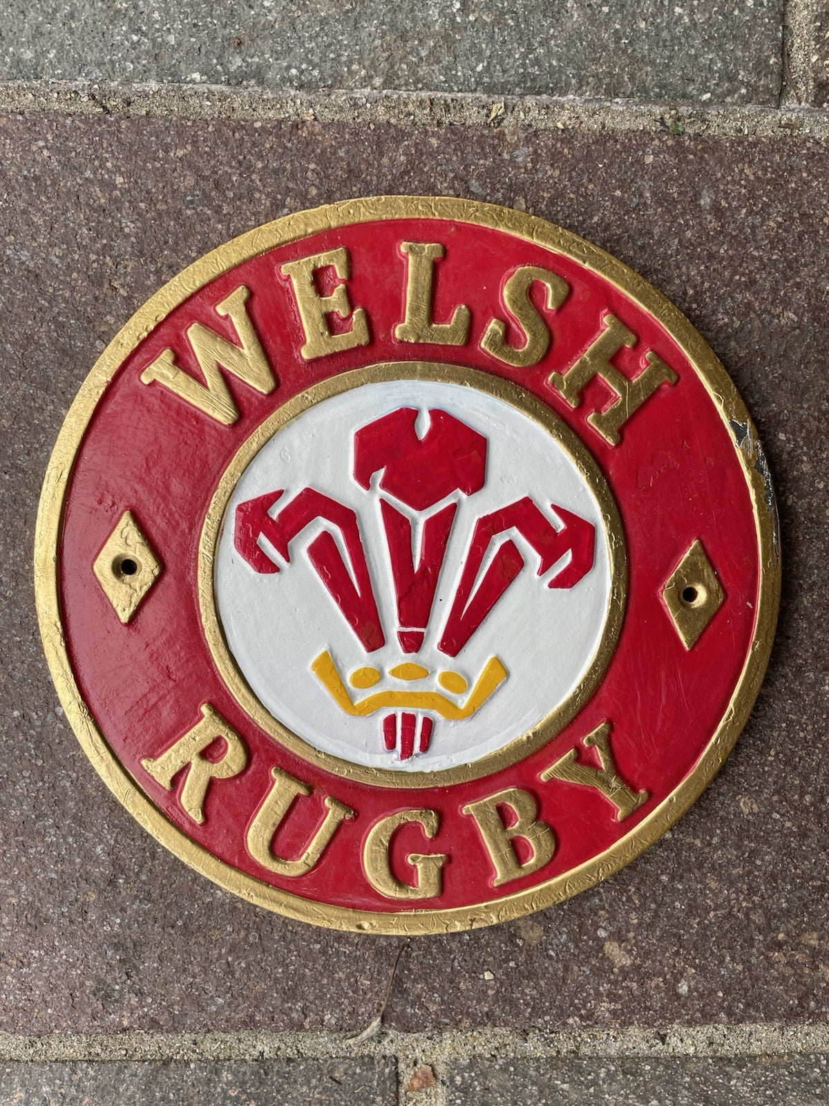 Welsh Rugby Cast Iron Sign 