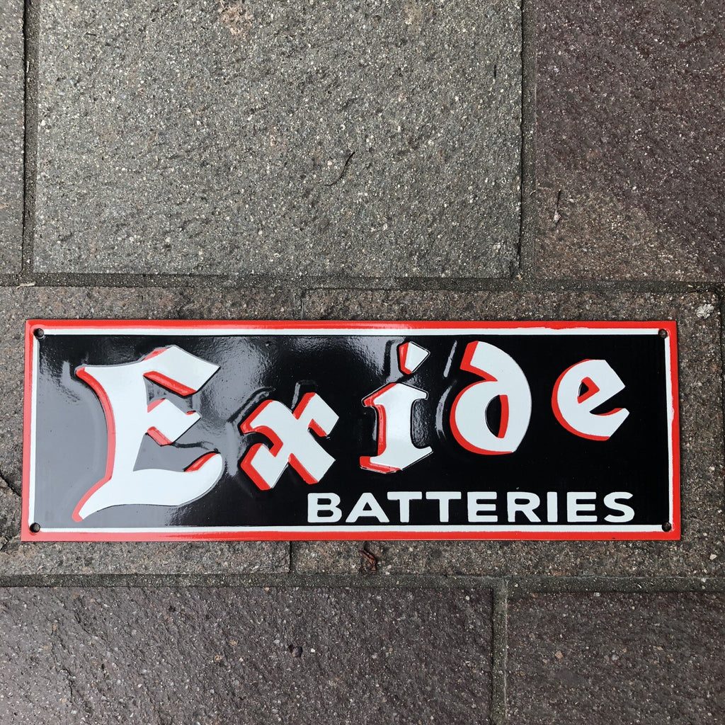 Exide Batteries Enamel Sign