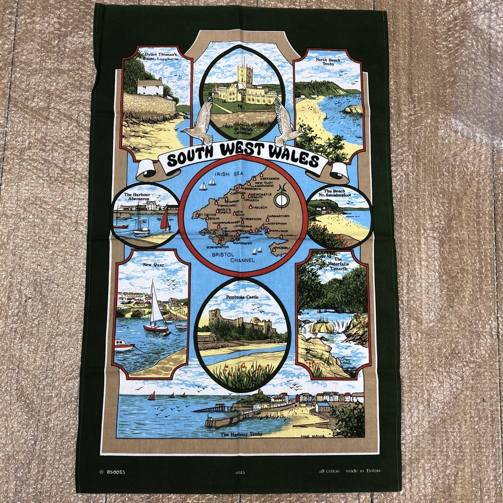 South West Wales Vintage Tea Towel