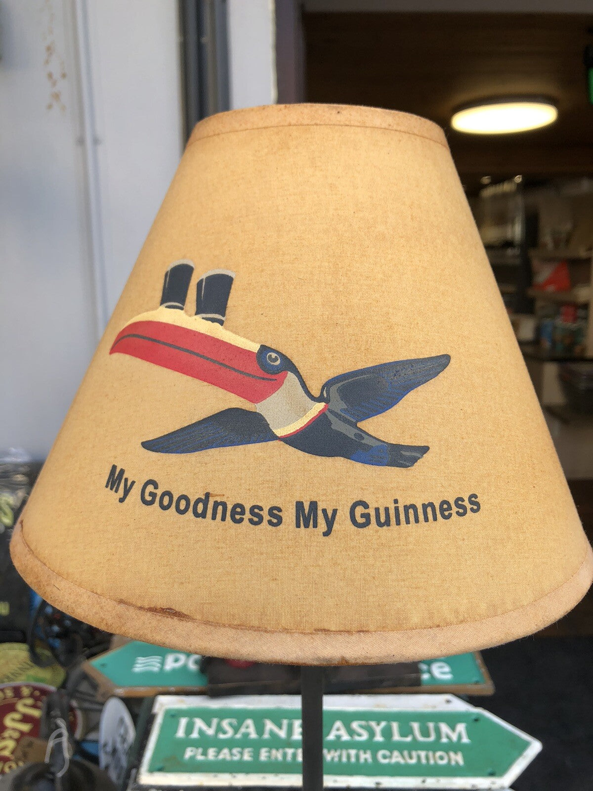 Guinness Zoo Keeper Lamp With Antique Style Shade