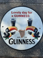 lovely Day For A Guinness Cast Iron Sign 