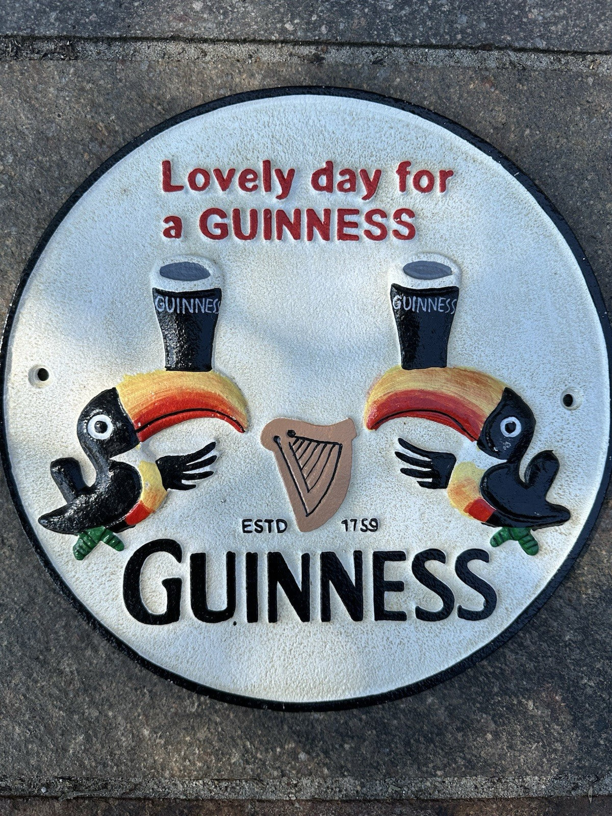lovely Day For A Guinness Cast Iron Sign 