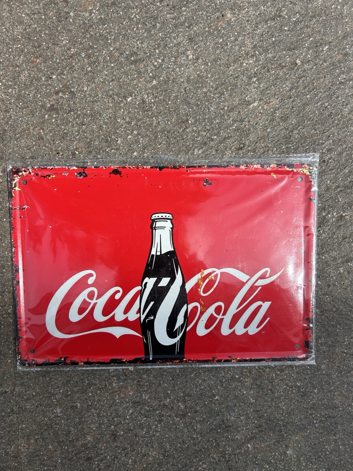 coca cola metal sign