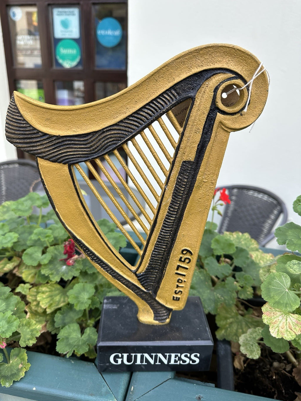 Guinness Harp On Marble Base 