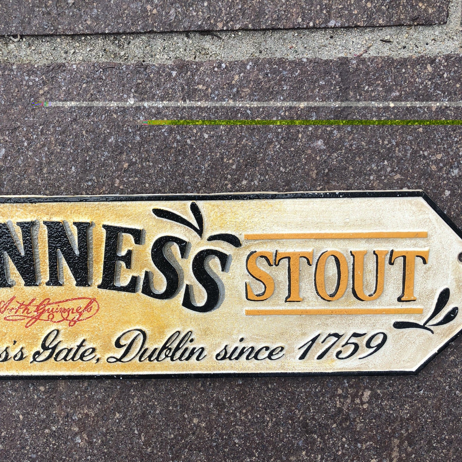 Guinness Extra Stout Cast Iron Sign 