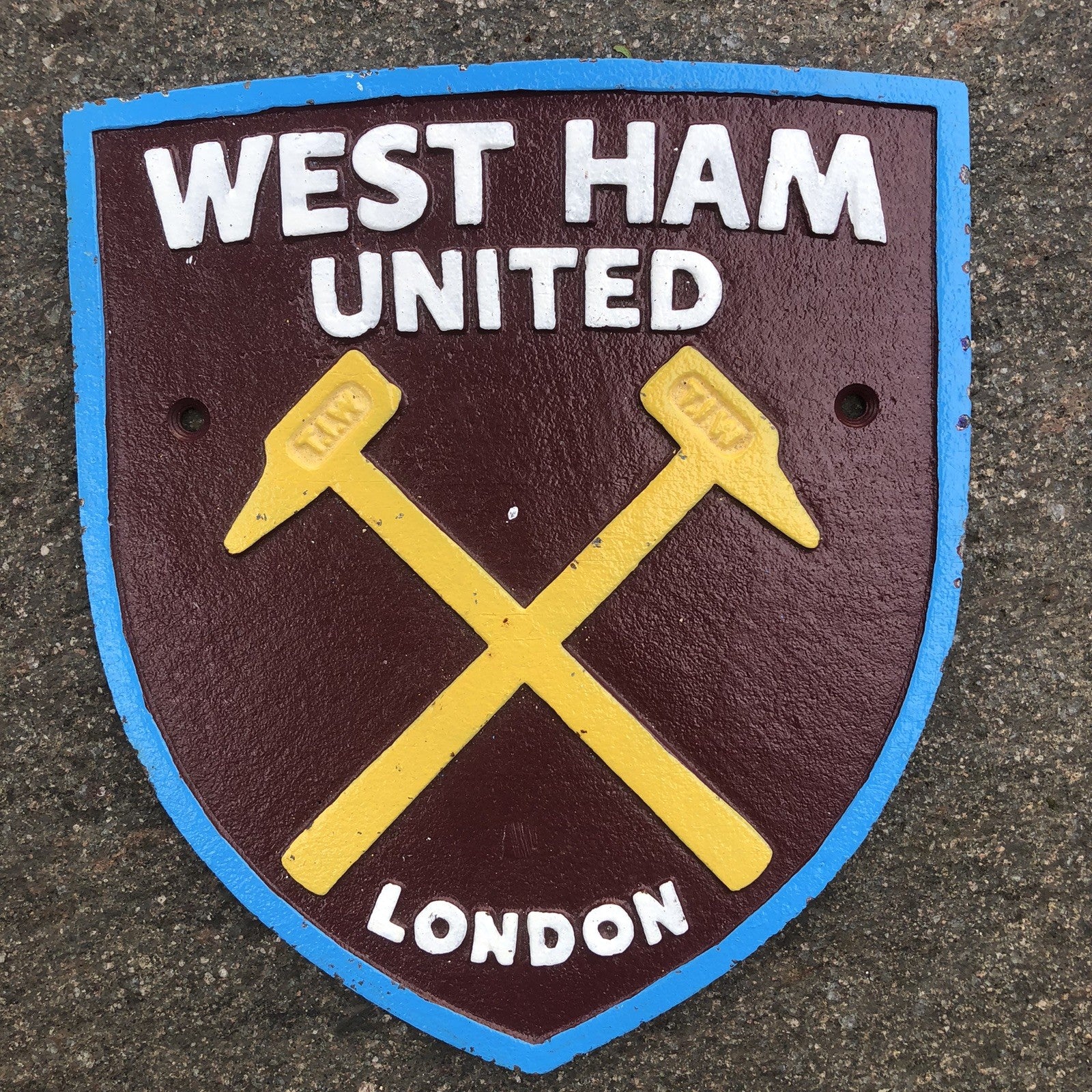 West Ham United Cast Iron Sign