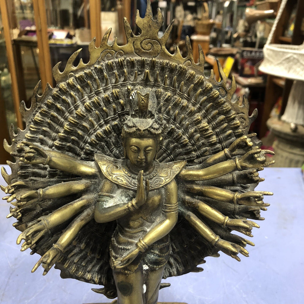 avalokiteshvara Brass Figure Stamped On Base