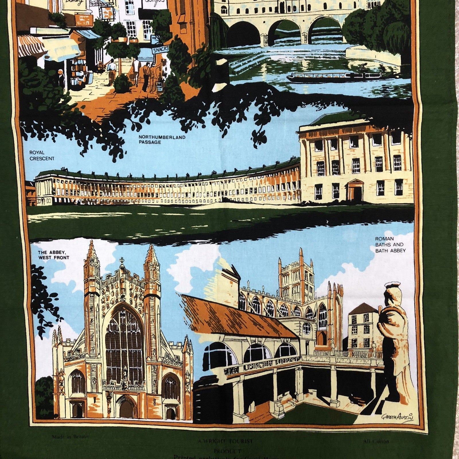 City Of Bath Vintage Tea Towel